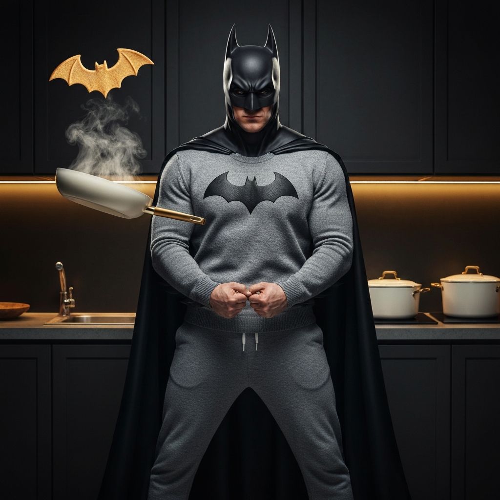 If Batman Were Real, He'd Choose Gotham Steel - Batman cooking in kitchen
